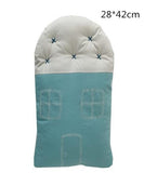 Baby Pillow Cotton Cartoon Small House Pillow Newborn Crib Bumper Baby Toy Children's Room Decorate Car Seat Cushion Bedding