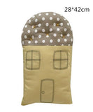 Baby Pillow Cotton Cartoon Small House Pillow Newborn Crib Bumper Baby Toy Children's Room Decorate Car Seat Cushion Bedding
