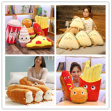 Cute Cartoon Plush Hamburger Ice Cream French Fries Toy Stuffed Food Popcorn Cake Pizza Pillow Children Toys Baby Birthday Gift