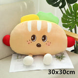 Cute Cartoon Plush Hamburger French Fries Chicken Leg Toy Stuffed Food Popcorn Pizza Pillow Cushion Kids Toys Birthday Gift