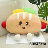 Cute Cartoon Plush Hamburger French Fries Chicken Leg Toy Stuffed Food Popcorn Pizza Pillow Cushion Kids Toys Birthday Gift