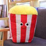 cute  cartoon plush hamburger ice cream french fries toy stuffed food Popcorn cake pizza pillow cushion kids toys birthday gift