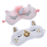 1Pc Lovely Unicorn Sleeping Eye Cover Cartoon Blindfold Eye Mask Shadow Cover for Girl Kid Traveling Sleep Eye Care Tools