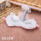 1Pc Lovely Unicorn Sleeping Eye Cover Cartoon Blindfold Eye Mask Shadow Cover for Girl Kid Traveling Sleep Eye Care Tools