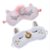 1Pc Lovely Unicorn Sleeping Eye Cover Cartoon Blindfold Eyes Mask Shadow Cover for Girl Kid Traveling Sleep eye Care Tools